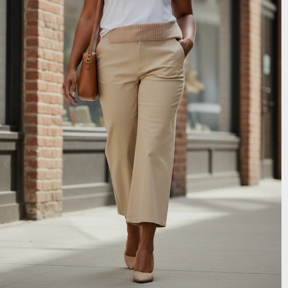 Elie Tahari WIDE LEG ANKLE PANT Size 14